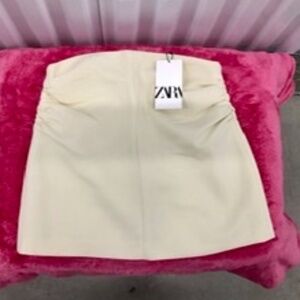 ZARA Suit Rushed Skirt, M, NWT